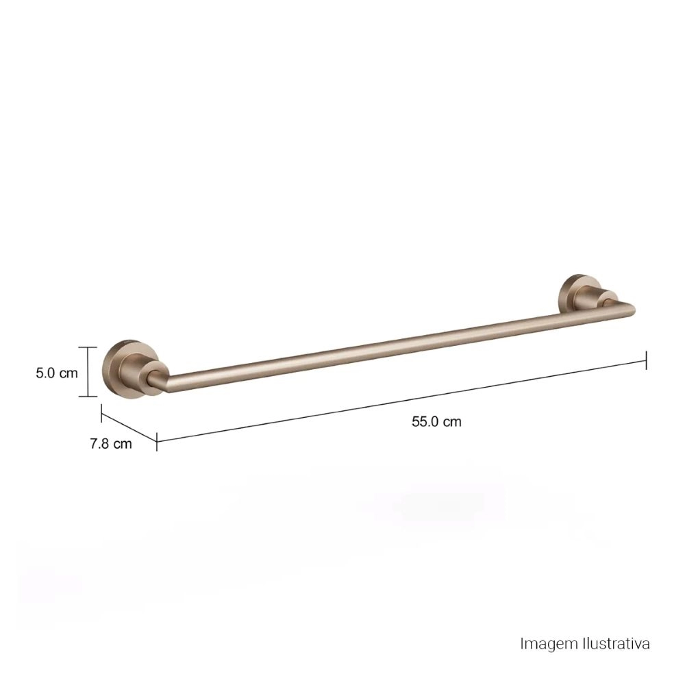 Porta Toalha Barra Deca Slim 2040.CT.SLM.MT Porta Toalha Barra Deca Slim 2040.CT.SLM.MT