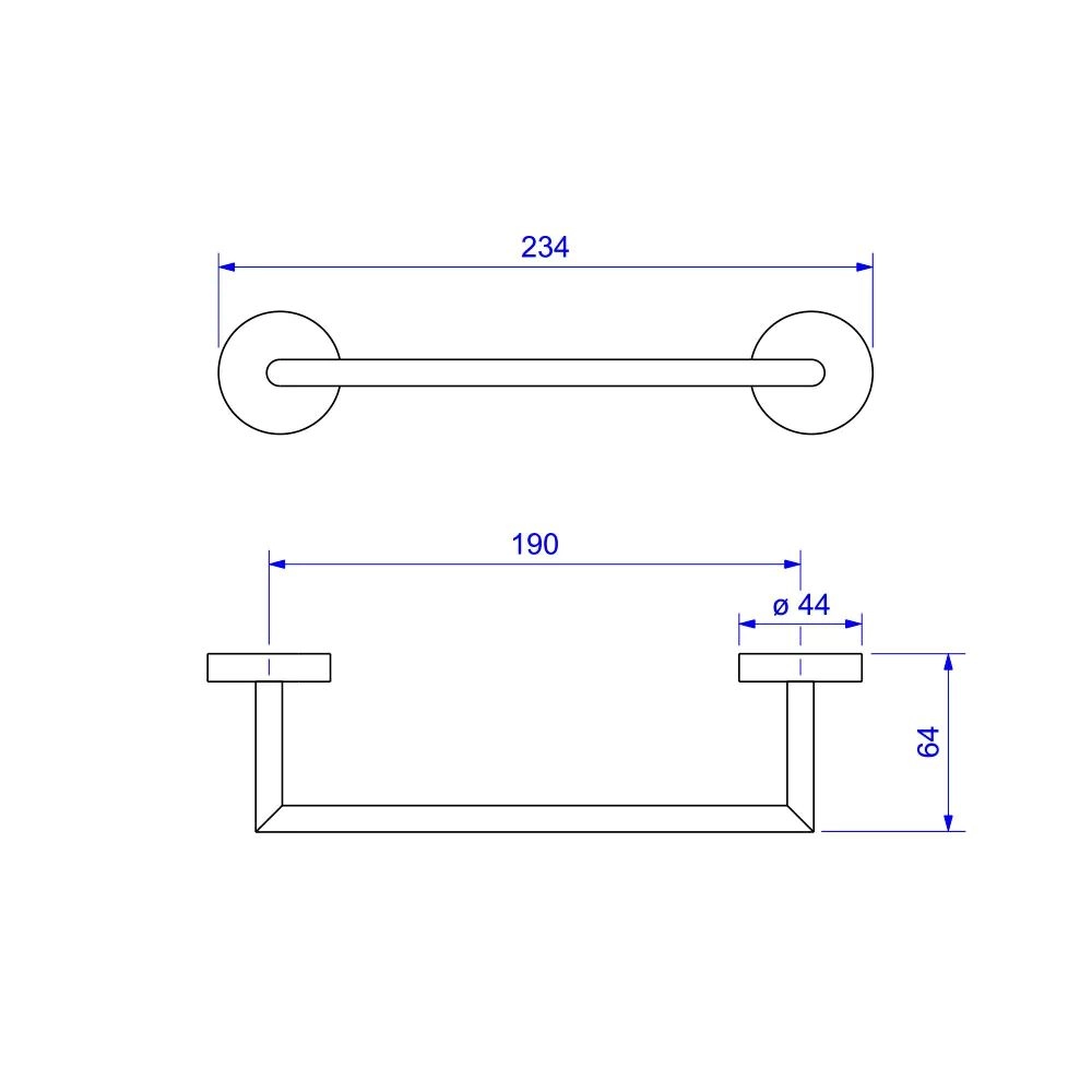 Porta Toalha Barra Disco 20cm Deca Disco 2040.C.020.DSC