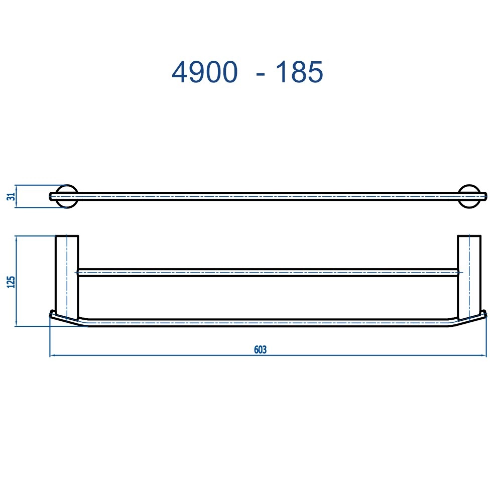 Porta Toalha Duplo Longo Lunna Fani 4900 C185