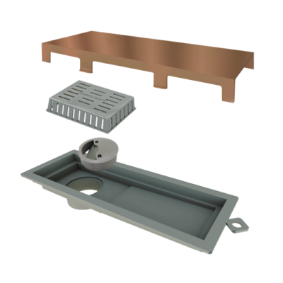 Ralo Linear 2920 Elleve Tiny PVC 25cm Acabamento. Rose Gold Ralo Linear 2920 Elleve Tiny PVC 25cm Acabamento. Rose Gold