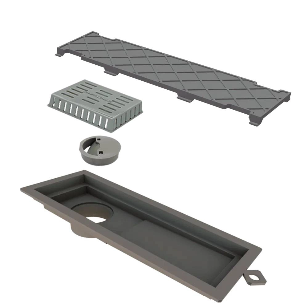 Ralo Linear 6083 Oculto 25 cm Saída Extremidade Novii Ralo Linear 6083 Oculto 25 cm Saída Extremidade Novii