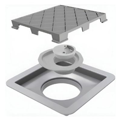 Ralo Linear 4665 Novii Quadrado Tampa Oculta 15x15cm Ralo Linear 4665 Novii Quadrado Tampa Oculta 15x15cm