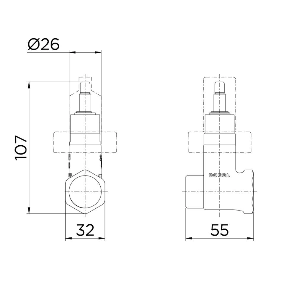 Registro de pressão Docol Base 3/4" 25140600