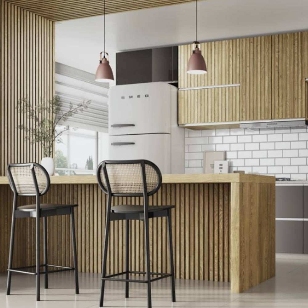 Ripado Acabamento Eucatex Macho RU Freijo Ambar 55X2700X12