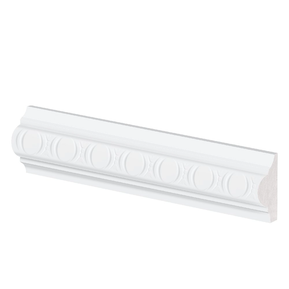 Rodameio Poliestireno Versalhes 6x240cm Branco Arquitech