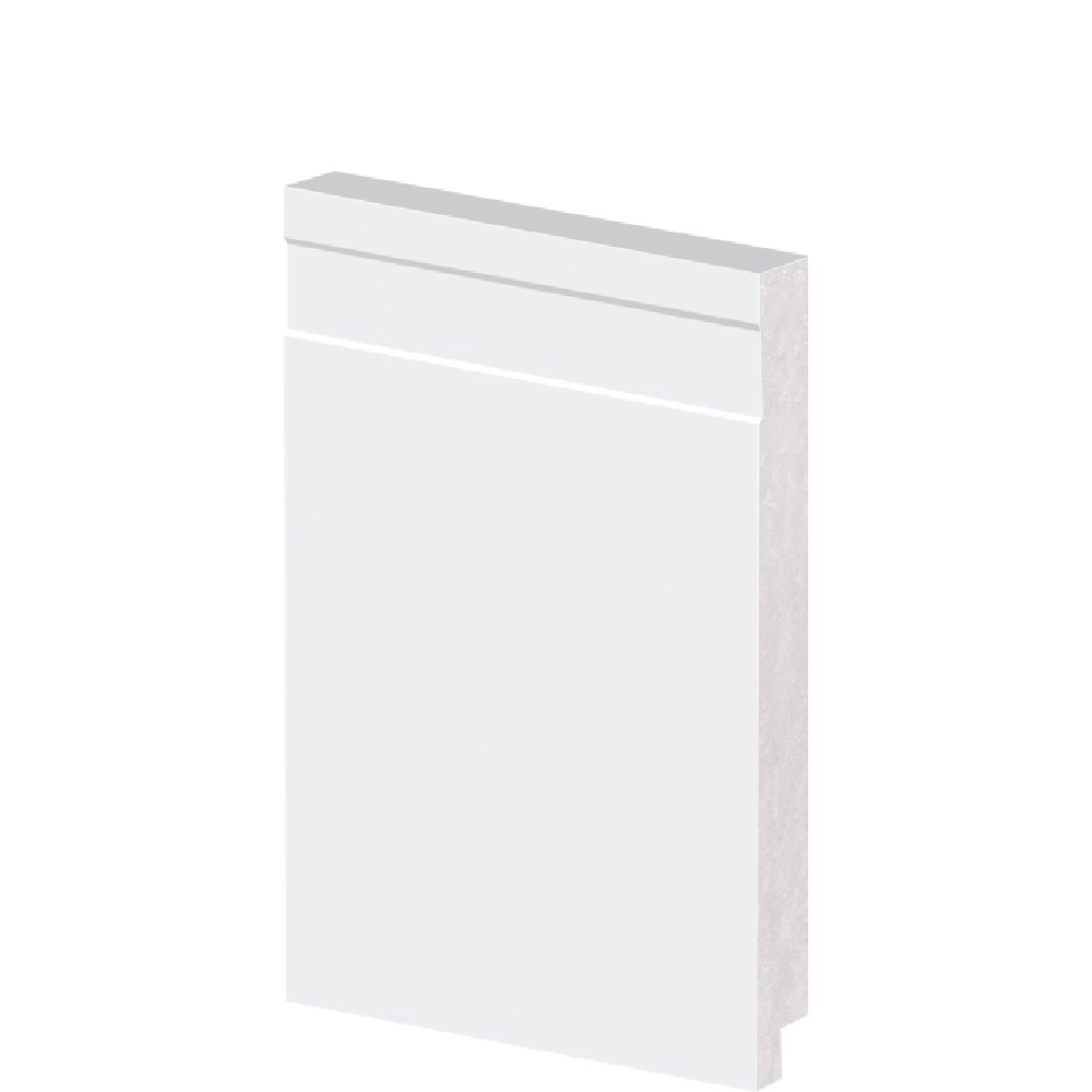 Rodapé Poliestireno Frisado 15x240cm Branco Arquitech