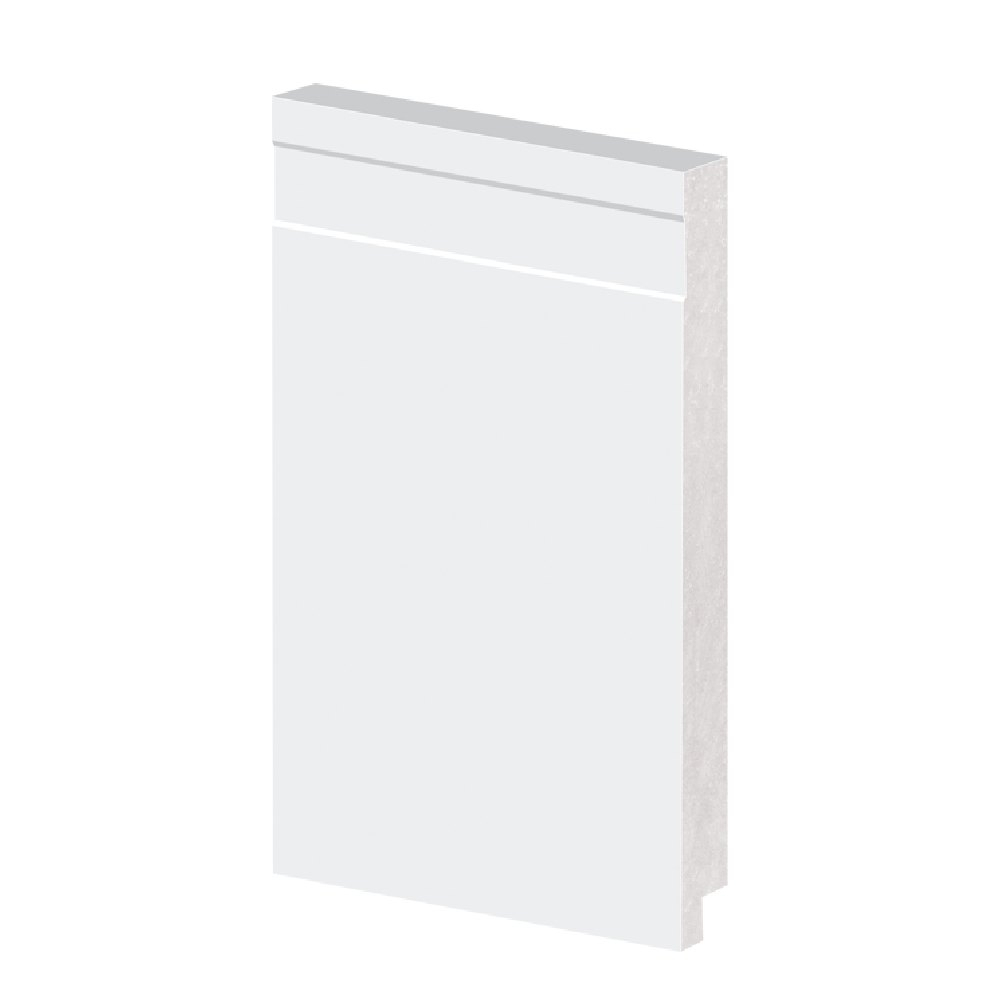 Rodapé Poliestireno Frisado 20x240cm Branco Arquitech
