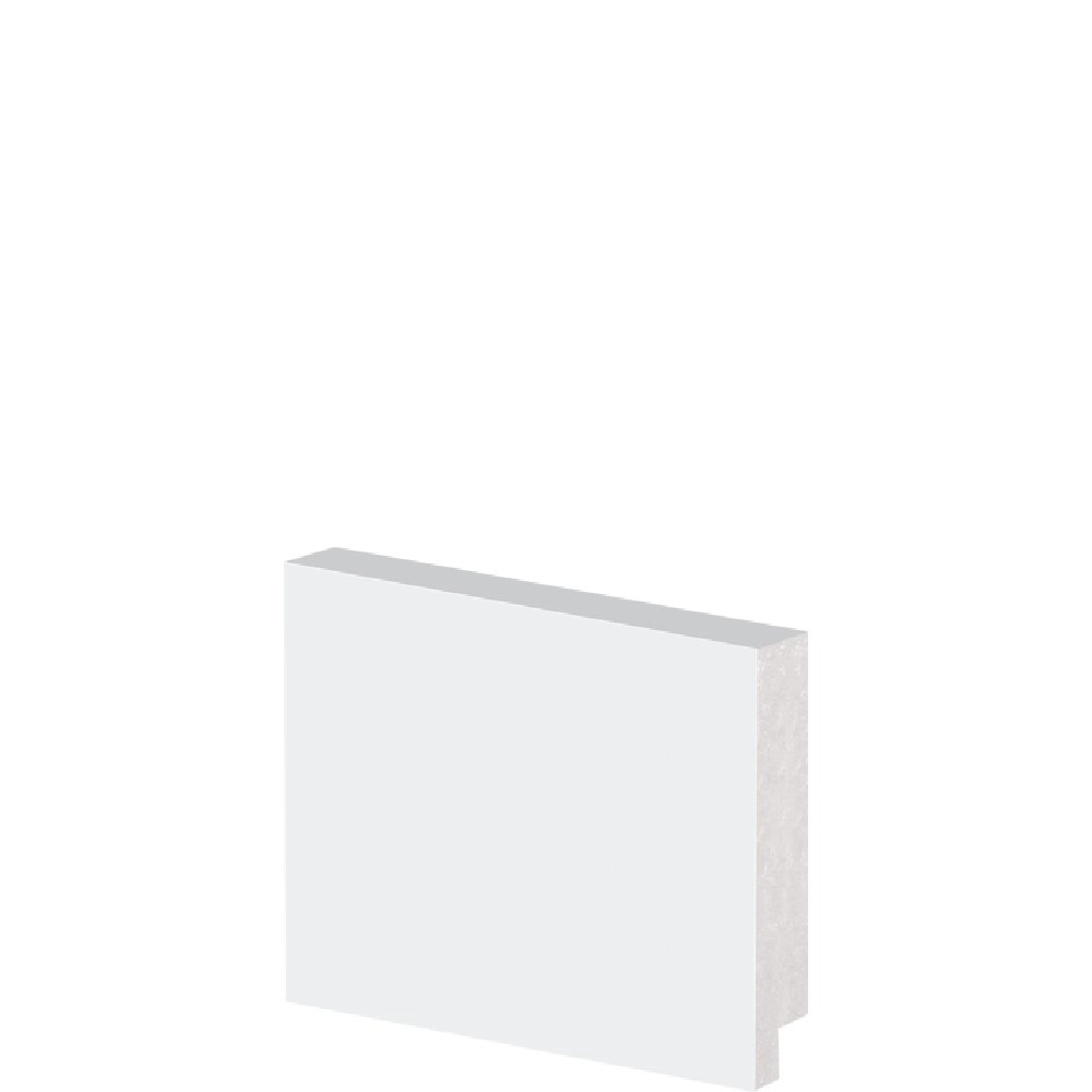 Rodapé Poliestireno Liso 5x240cm Branco Arquitech