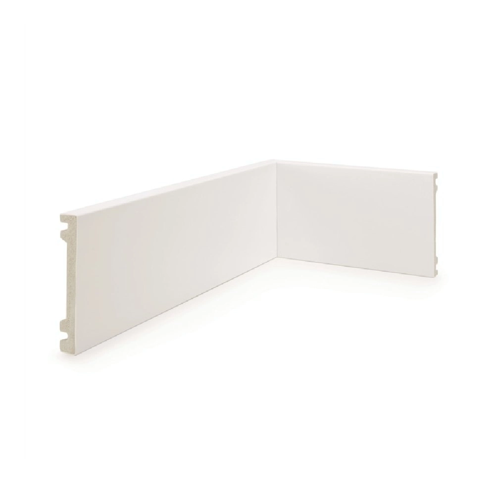 Ruffino Rodapé e Alizar Poliestireno Branco Liso 10cmx240cm