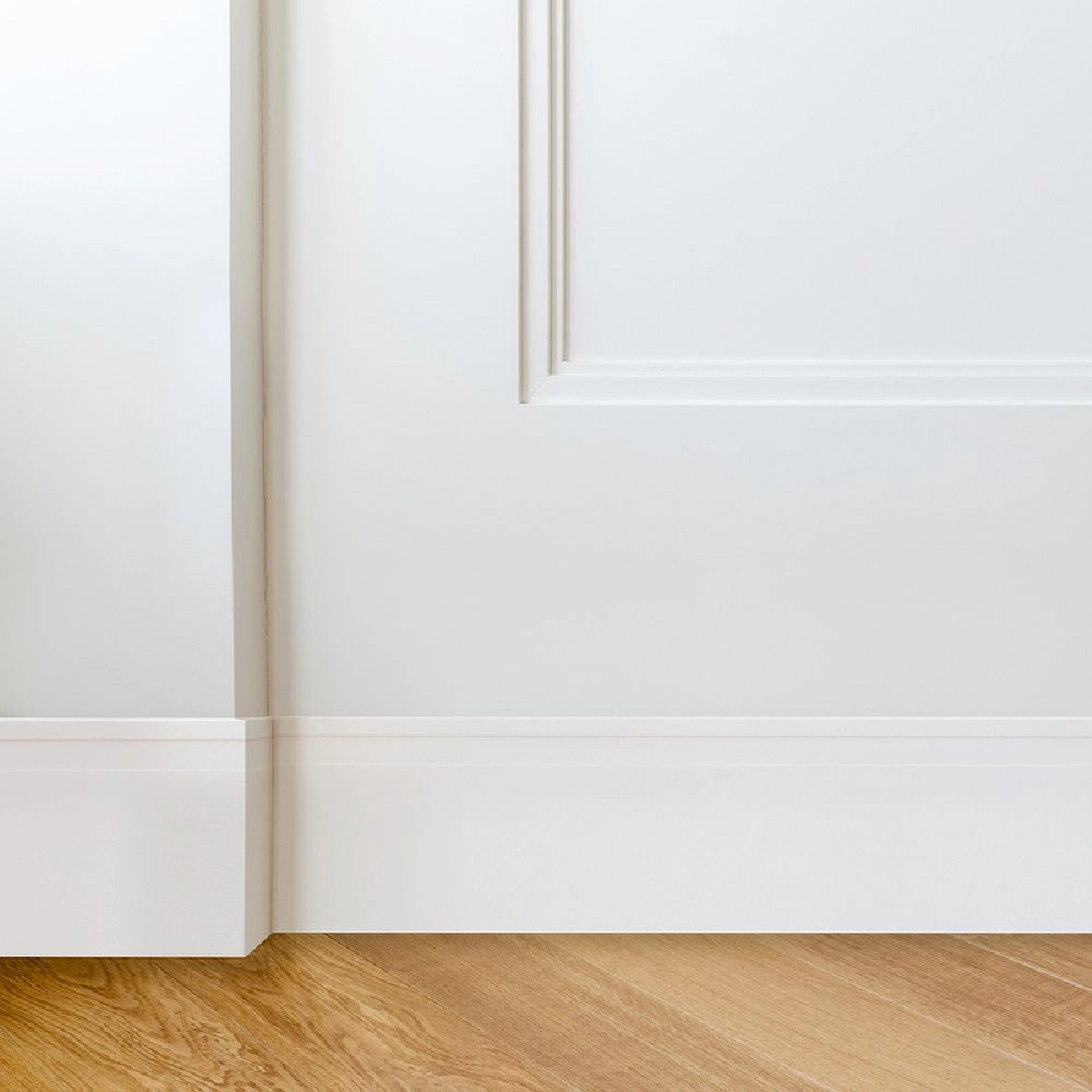 Ruffino Rodapé e Alizar Slim Branco Frisado 10cmx240cm