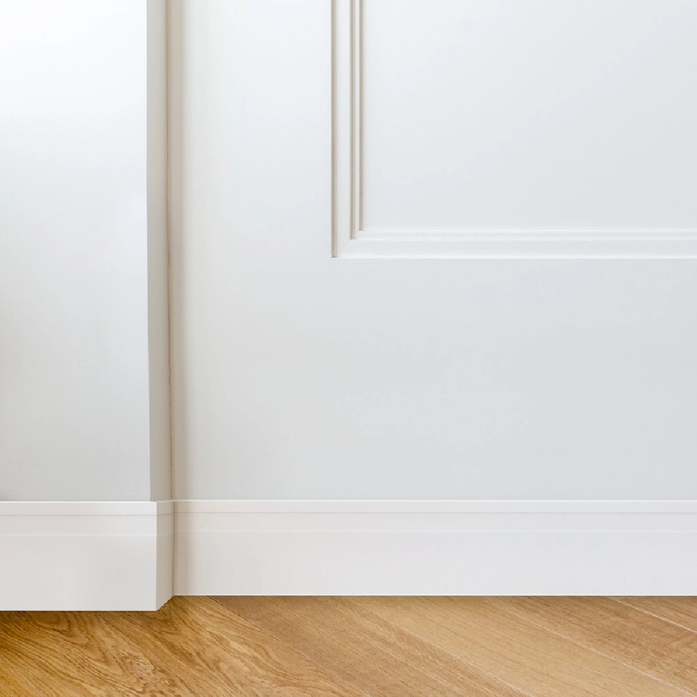 Ruffino Rodapé e Alizar Slim Branco Frisado 7cmx240cm