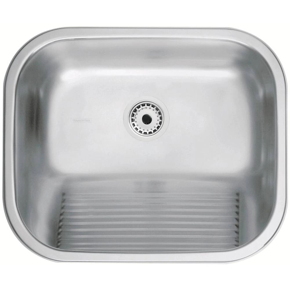 Tanque de Encaixe Tramontina Hera 34 L em Aço Inox Escovado 50x40 cm Tanque de Encaixe Tramontina Hera 34 L em Aço Inox Escovado 50x40 cm