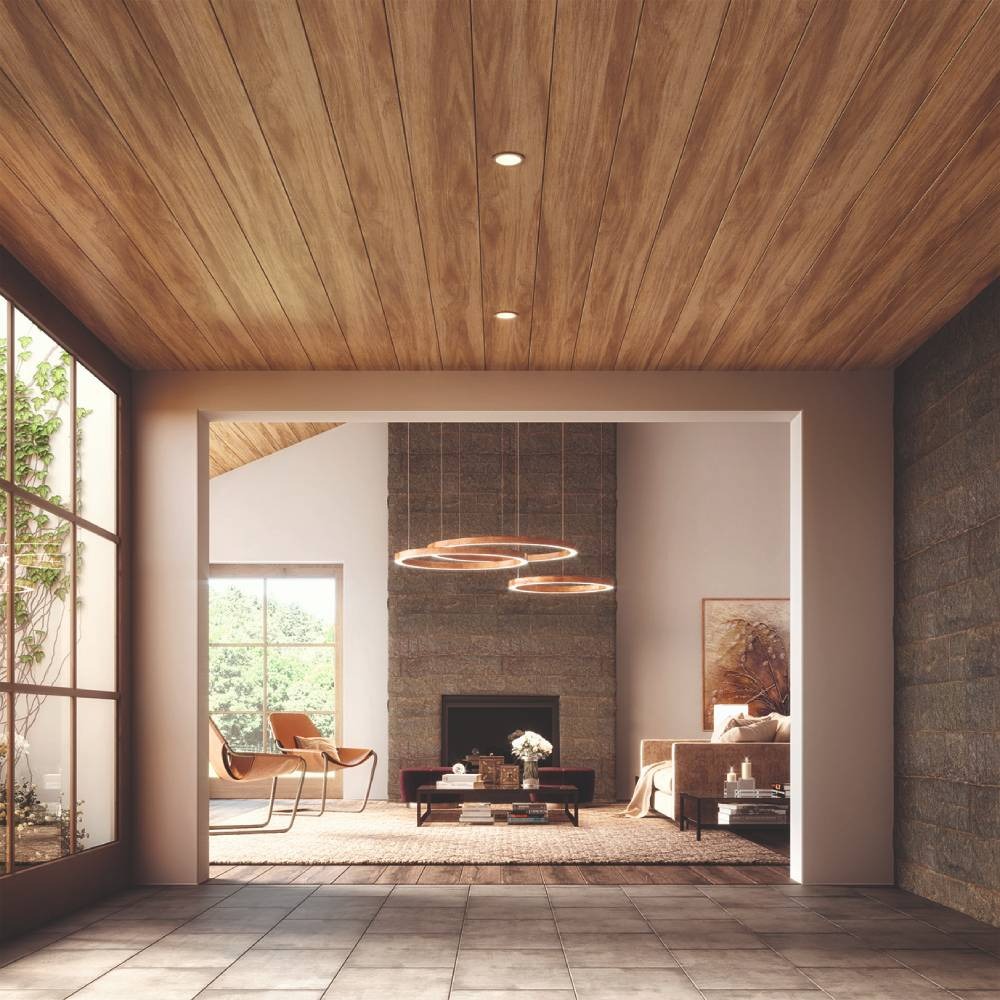 Teto Vinilico Araforros  Wood Teca Noz 200MM 6M