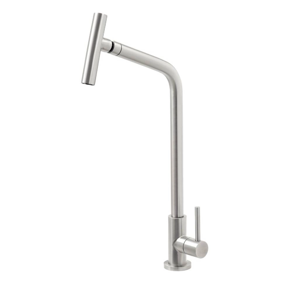 Torneira Bancada Versa Tramontina em Aço Inox com Bica Articulada Torneira Bancada Versa Tramontina em Aço Inox com Bica Articulada