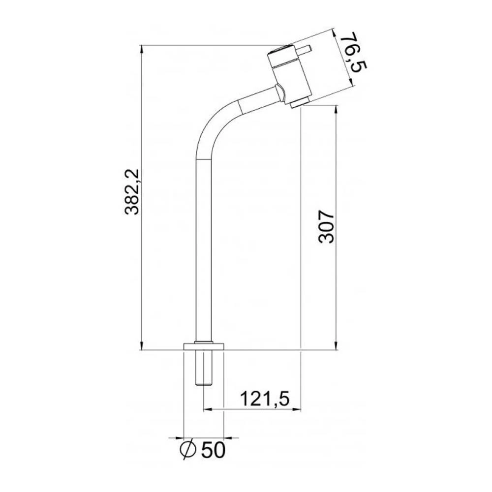 Torneira Banheiro Mesa Bica Alta Cuba Apoio ¼ Volta 1198 Fit Rose Esteves VTM298RWB