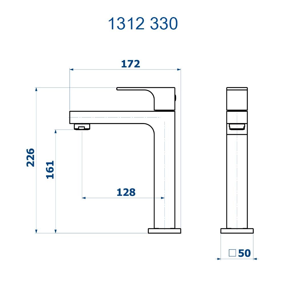 Torneira de Mesa Bica Média Lavatório Fani 1312 DV330