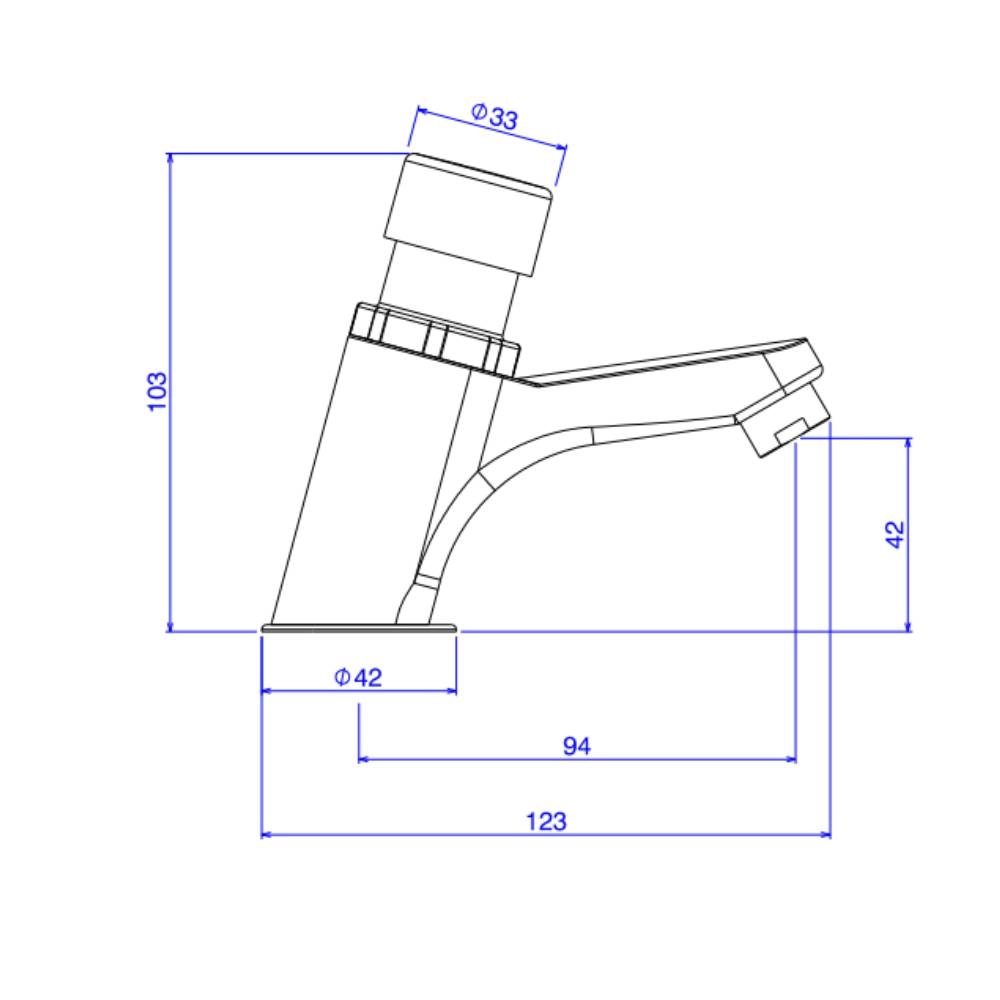 Torneira de Mesa com Fechamento Automático para Lavatório Deca Matic Smart - Cromado 1173.C.SMT