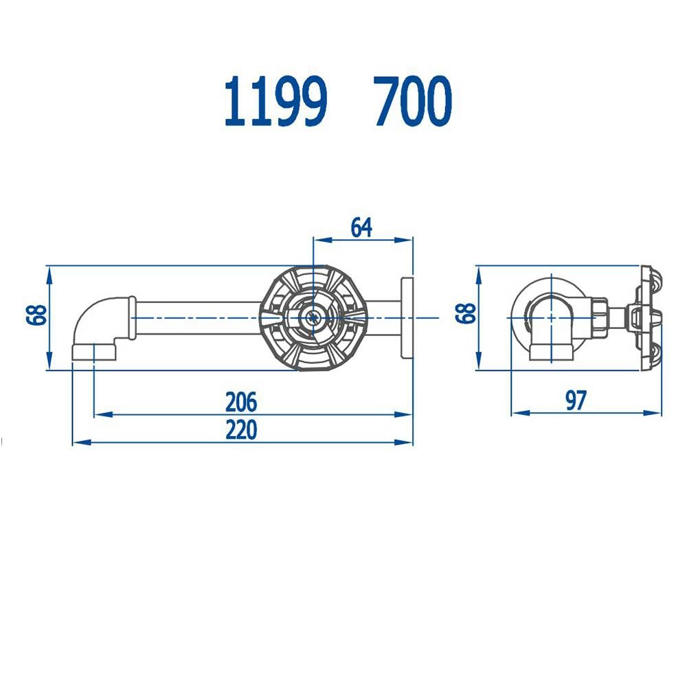 Torneira de Parede Living Fani 1199 B700 