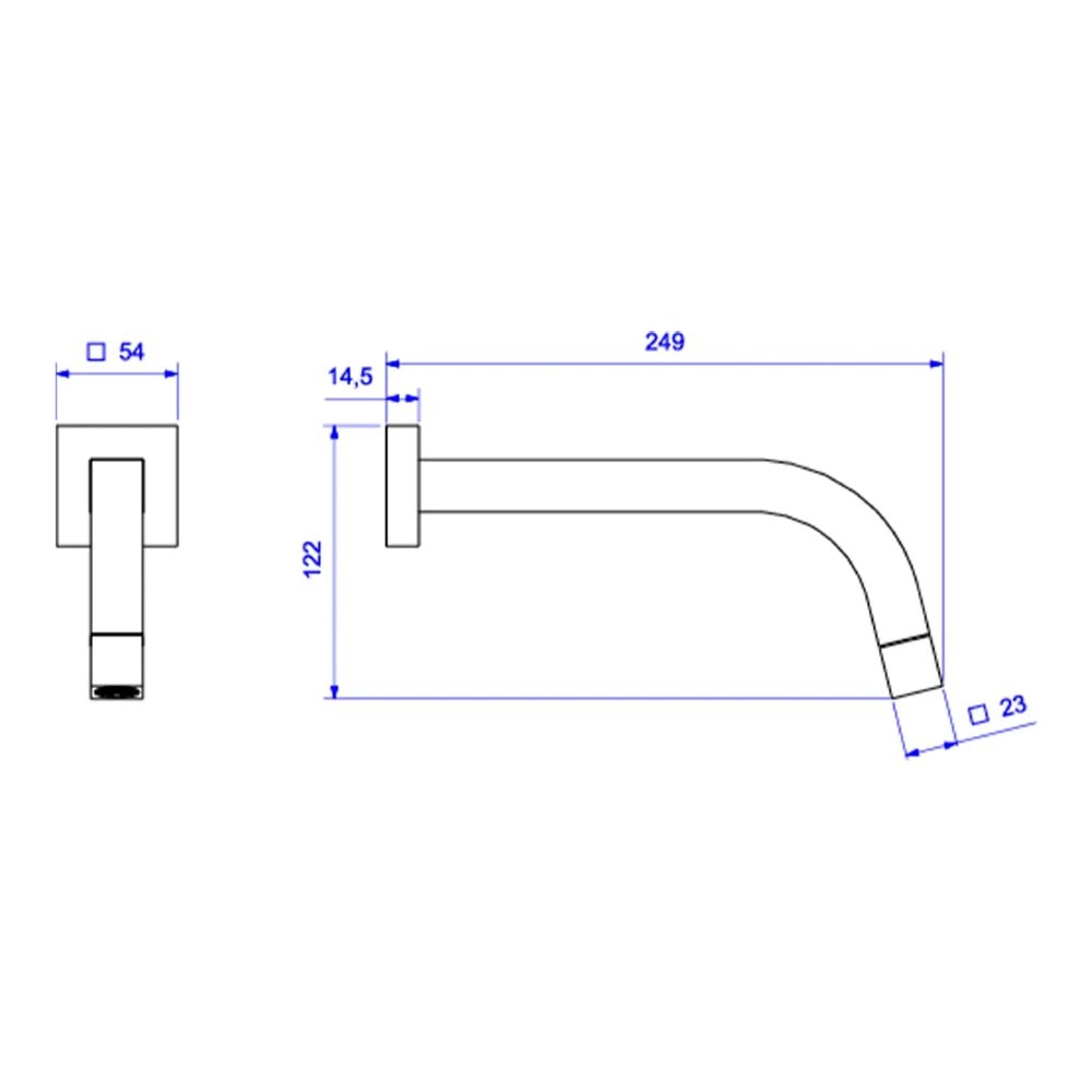 Torneira de Parede para Lavatório Deca Tube 1178.C.TUB
