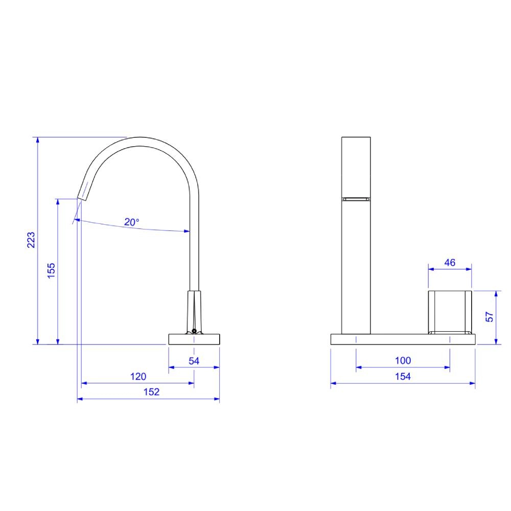 Torneira Deca de Mesa Bica Alta para Lavatório com Chapa Polo CR 1191.C33