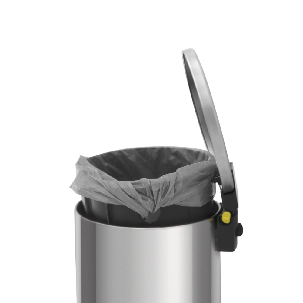 Tramontina Lixeira Loop em Aço Inox Polido e Balde Interno 5 litros