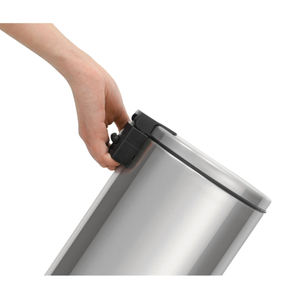 Tramontina Lixeira Loop em Aço Inox Polido e Balde Interno 5 litros