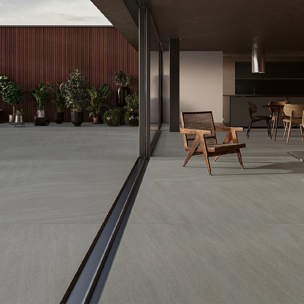 Villagres Porcelanato 123x123 Basalto Grey Externo Retificado