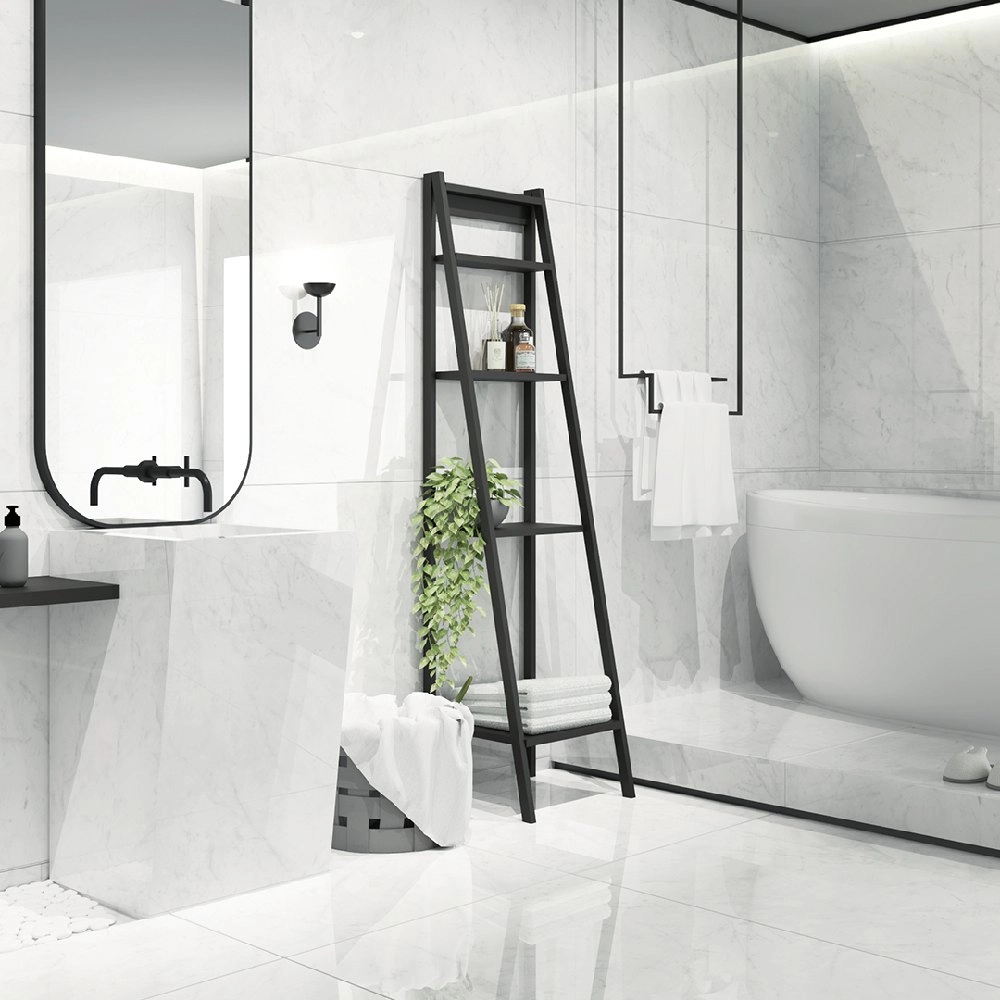 Villagres Porcelanato 80,5x140 Bianco Thasso Polido Retificado Villagres Porcelanato 80,5x140 Bianco Thasso Polido Retificado